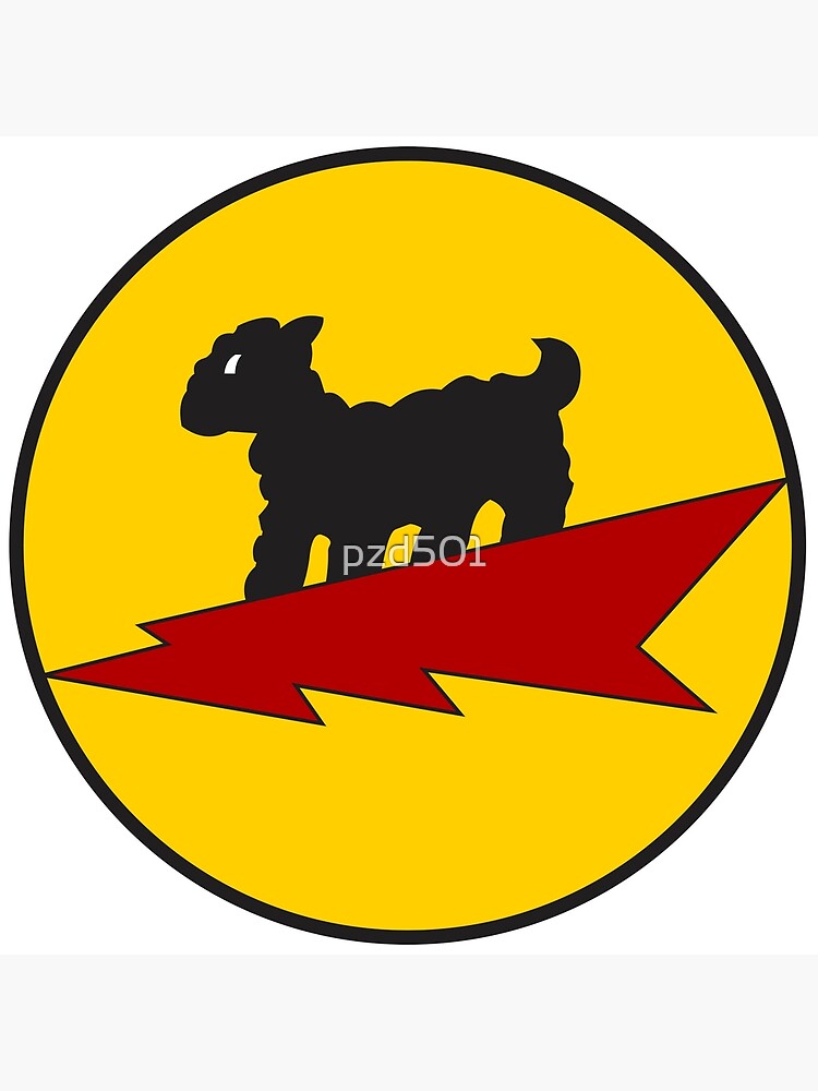 8th Fighter Squadron The Black Sheep Clean Style Poster By Pzd501