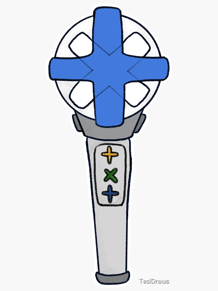 Txt Lightstick Sticker By Tesidraws Redbubble