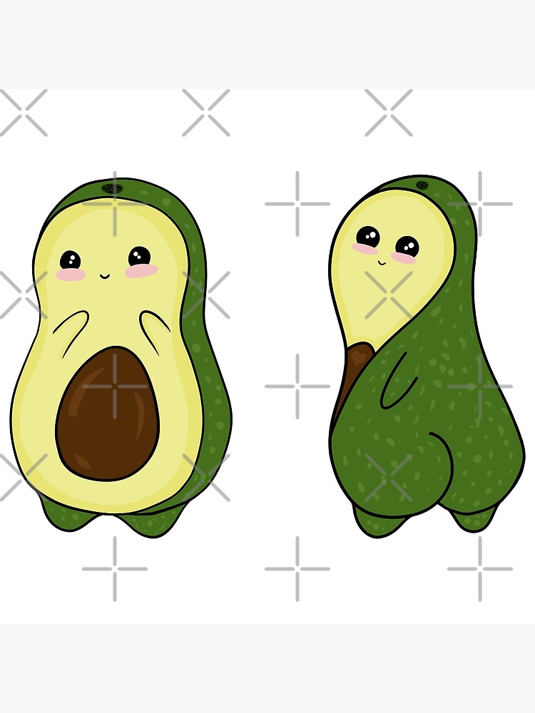 Shy Cute Avocado Poster For Sale By Me Ralu Redbubble