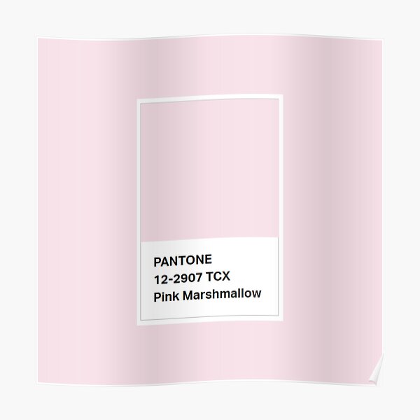 Pantone Colour 12 2907 TCX Pink Marshmallow Poster By DiabhalsDau