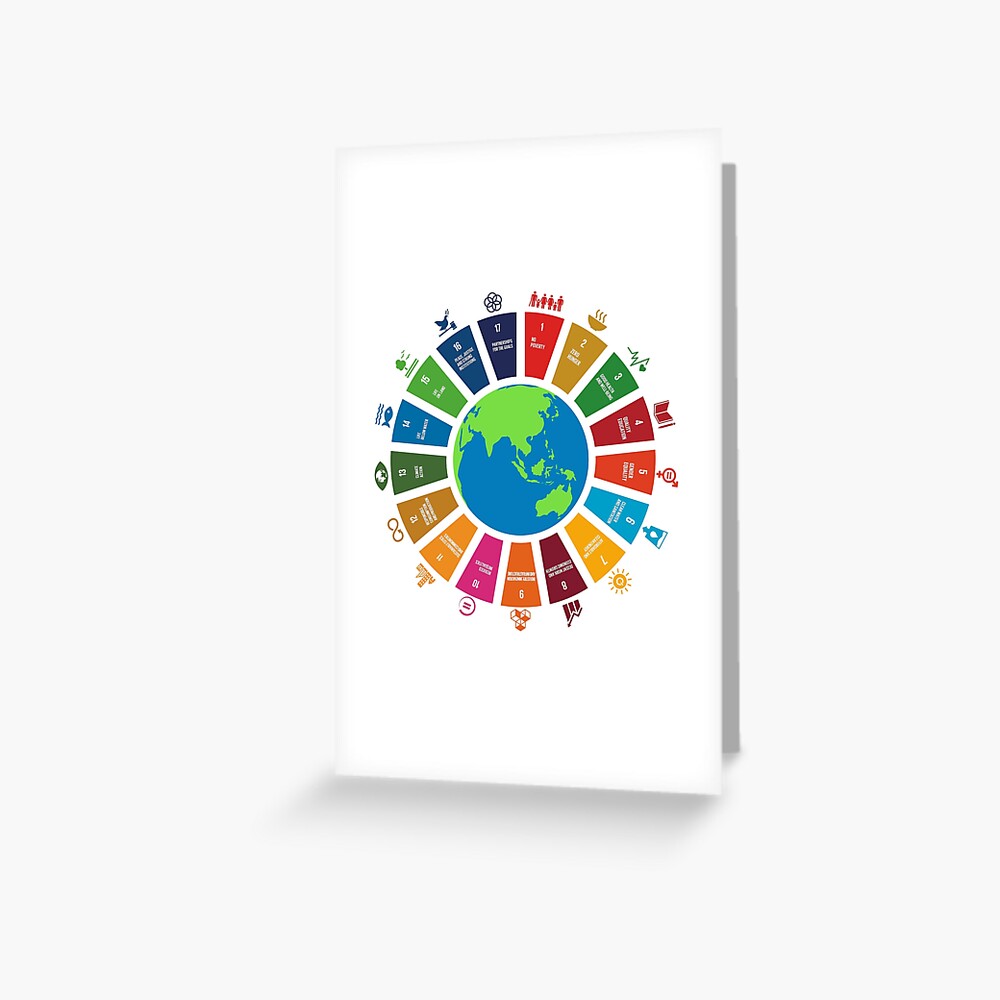 Tarjetas de felicitación ODS de la ONU Logotipo de los Objetivos