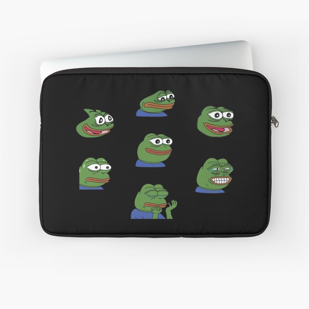 Pepe Twitch Emotes Pack Laptop Sleeve For Sale By Olddannybrown Redbubble