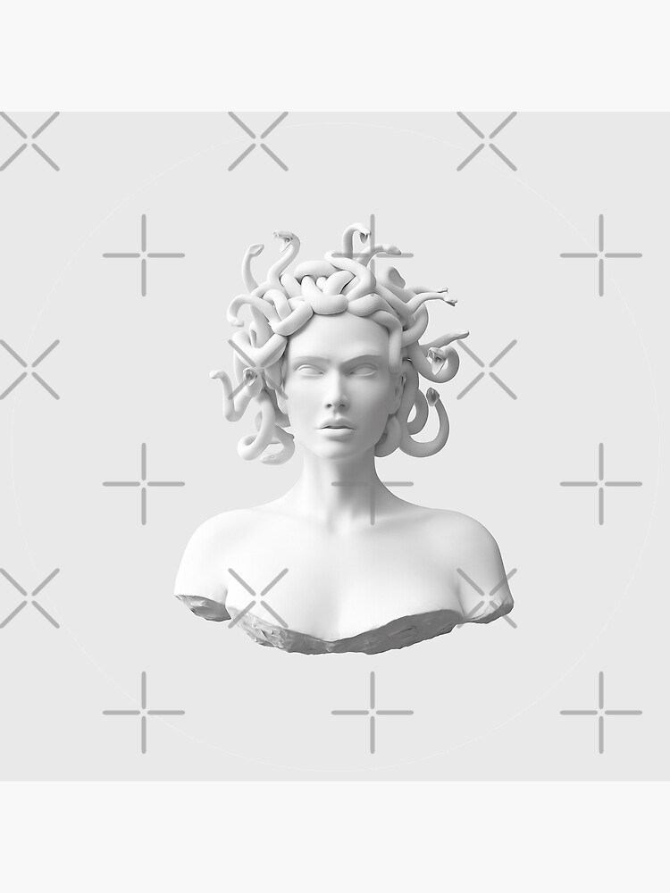 Marble Medusa Bust Art Board Print For Sale By Fatima Redbubble