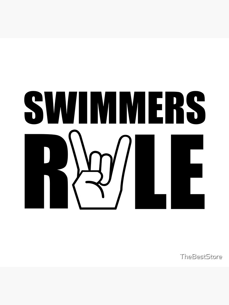 Swimmers Rule Poster By Thebeststore Redbubble