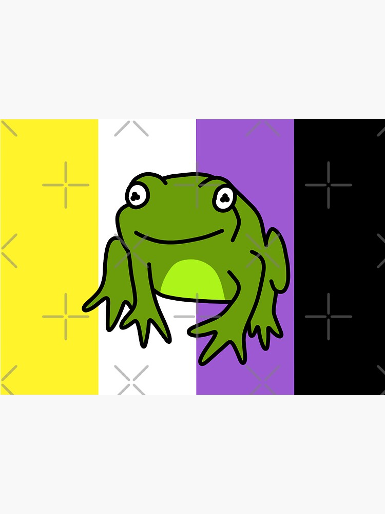 Nonbinary Pride Frog Sticker For Sale By Littol Creacher Redbubble