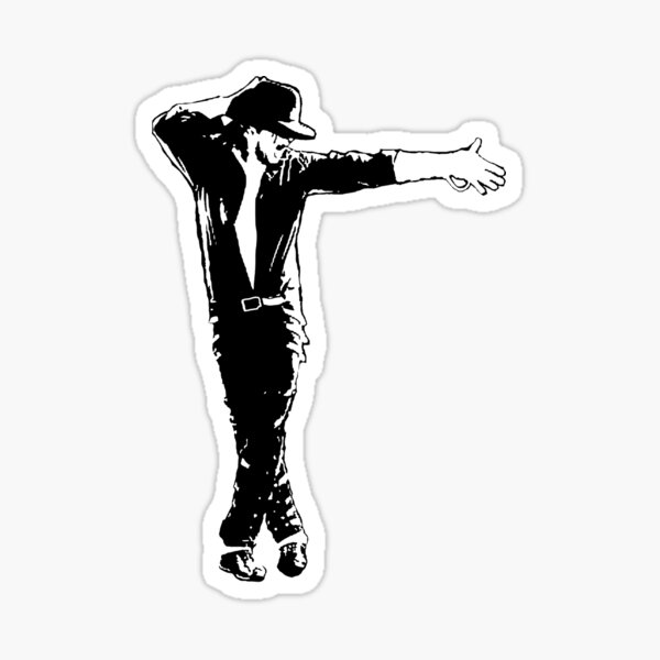 Michael Jackson Stencil With Border Sticker For Sale By RiMKO