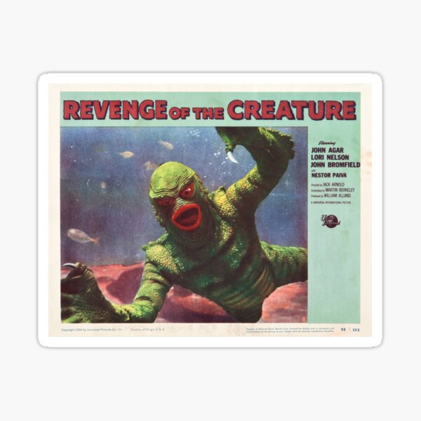 Revenge Of The Creature Lobby Card Sticker For Sale By