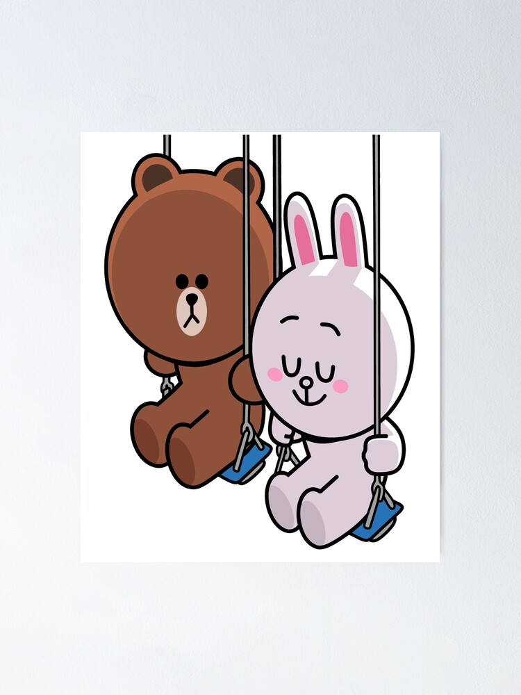 Brown Bear Cony Bunny Rabbit Couple Of Swingers Poster For Sale By