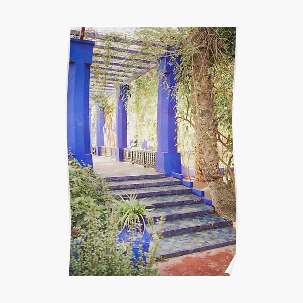 Blauer Majorelle Garten Von Yves Saint Laurent In Marrakesch Marokko