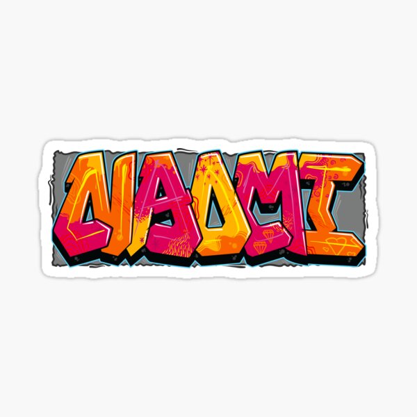 Naomi Graffiti Name Sticker For Sale By NameGraffiti Redbubble