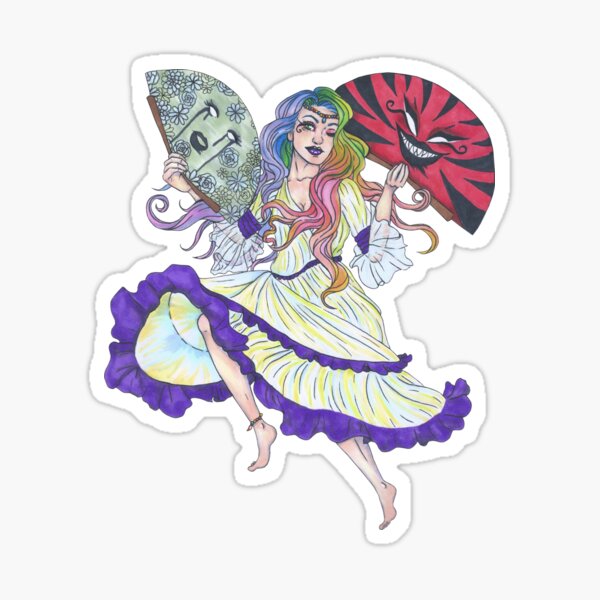 Gemini As A Goddess Sticker For Sale By Avalonunmuzzled Redbubble