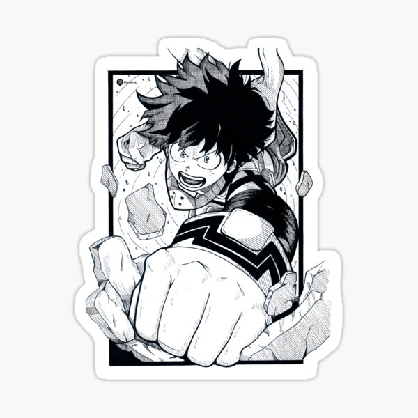 Pegatina Deku Izuku Midoriya My Hero Academia De Florcorte Redbubble