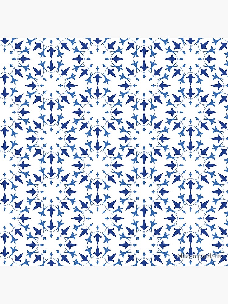 Ethnic Portuguese Tile Blue White Poster For Sale By Miss