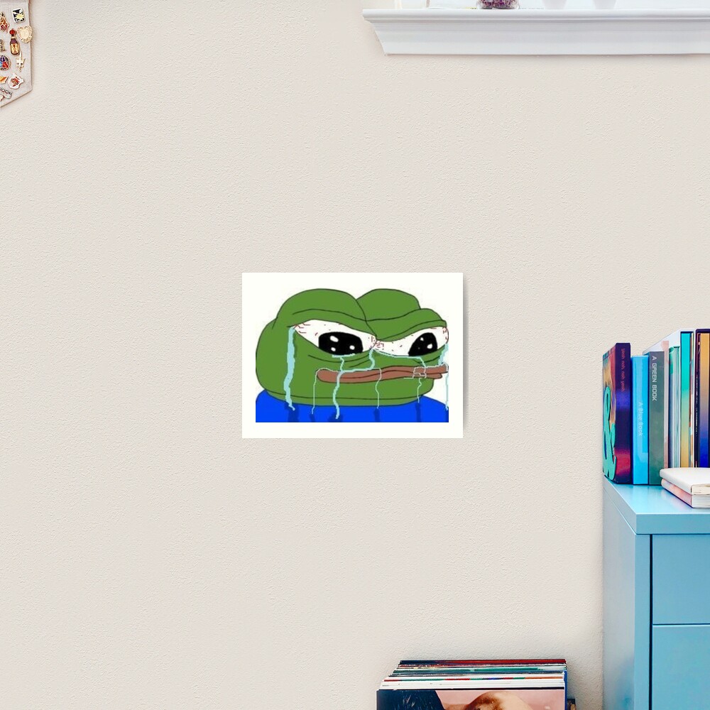 Pepe The Frog Crying Meme Art Print By 1Zaners Redbubble