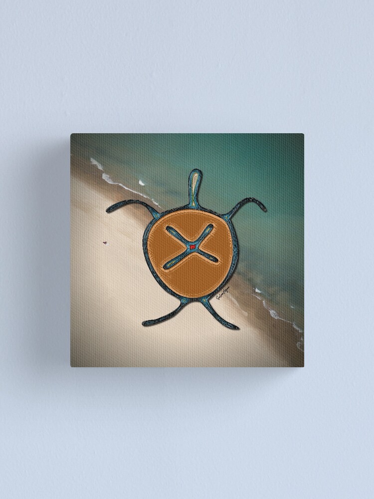 Taino Turtle Symbol Puerto Rico Canvas Print For Sale By Liamaris