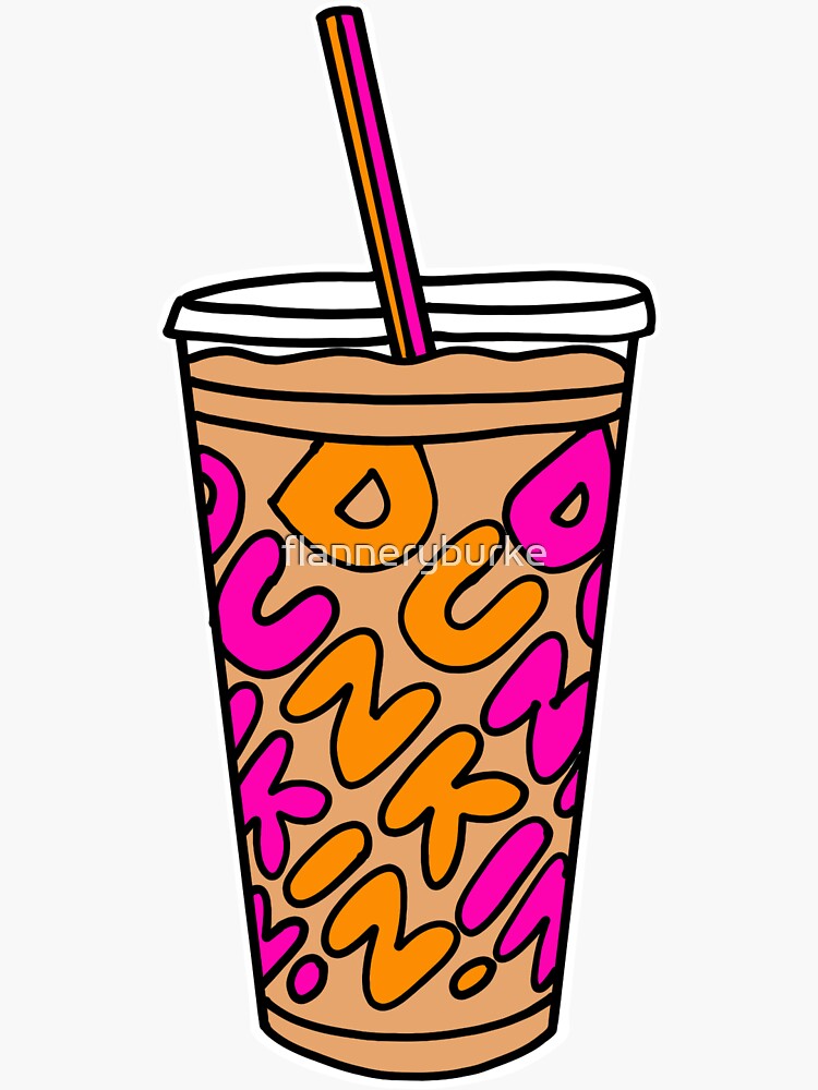 Dunkin Donuts Iced Coffee Cup Sticker For Sale By Flanneryburke