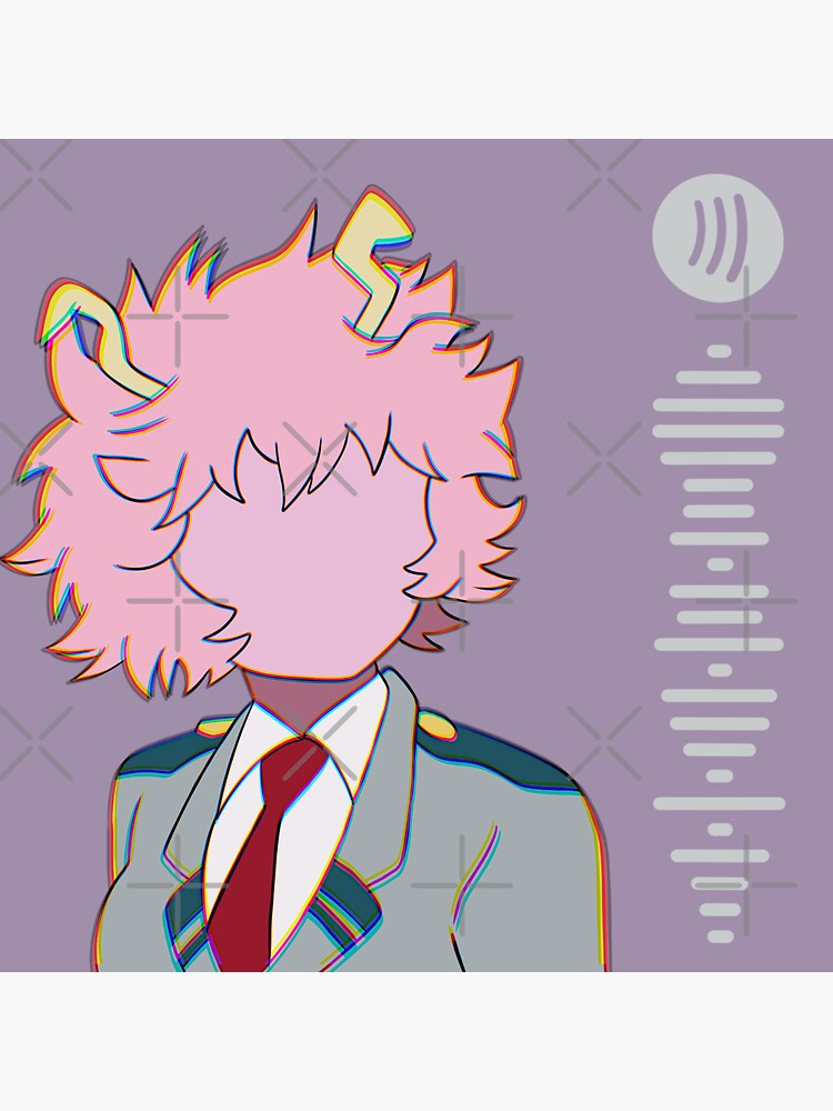 Mina Ashido Spotify Playlist Sticker My Hero Academia Buko No Hero