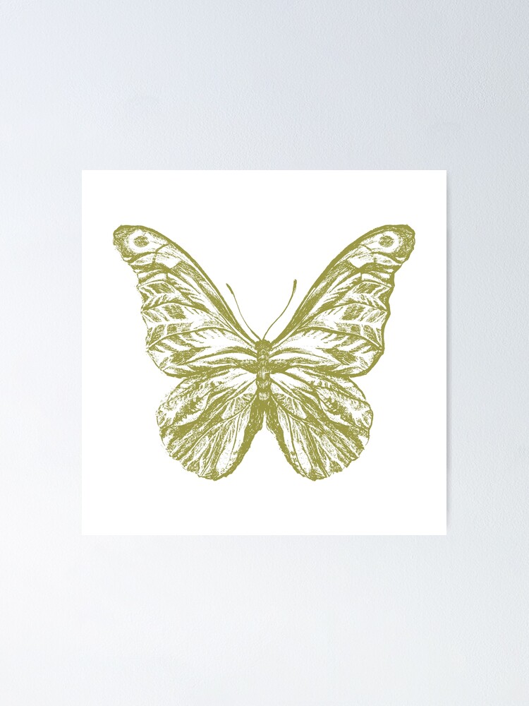 Gold Butterfly Poster By Marleenmichels Redbubble