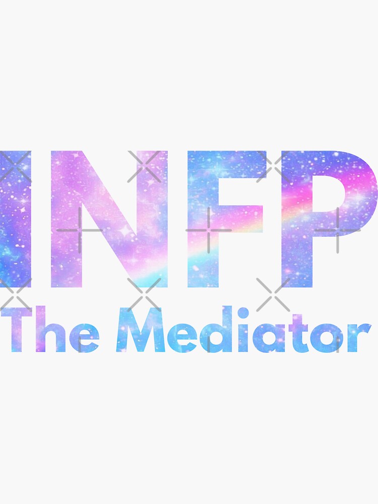 INFP The Mediator Galaxy Rainbow Pastel Black MBTI Merch Sticker