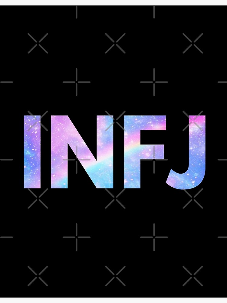 Infj Galaxy Rainbow Pastel Black Mbti Merch Photographic Print For