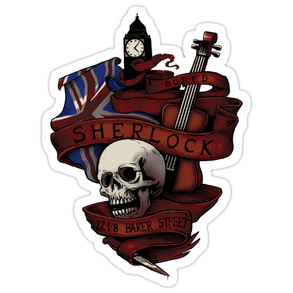 Sherlock Holmes Sticker Stickers By Tyna Redbubble