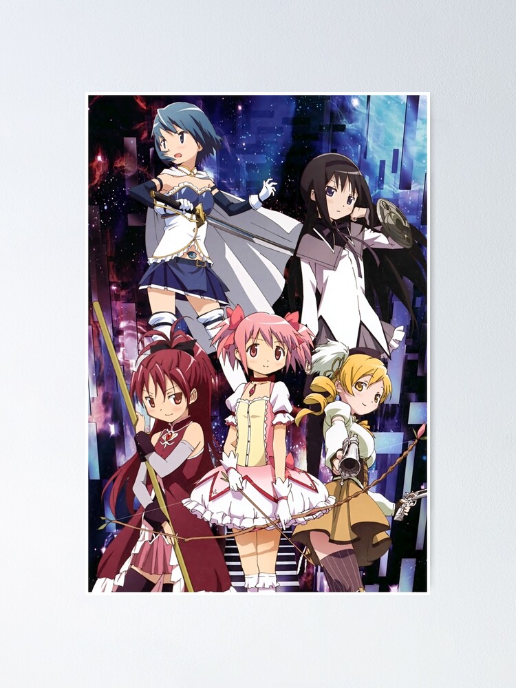 Puella Magi Madoka Magica Group Poster For Sale By Anisutekka