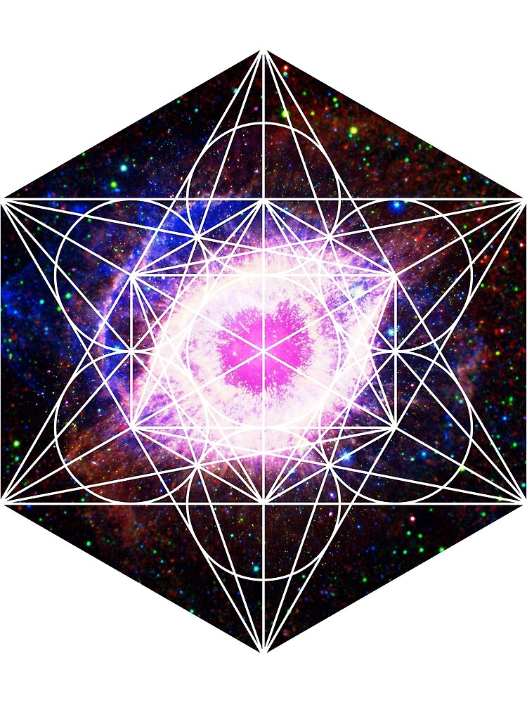 Helix Nebula Metatron Sacred Geometry Sticker Poster By