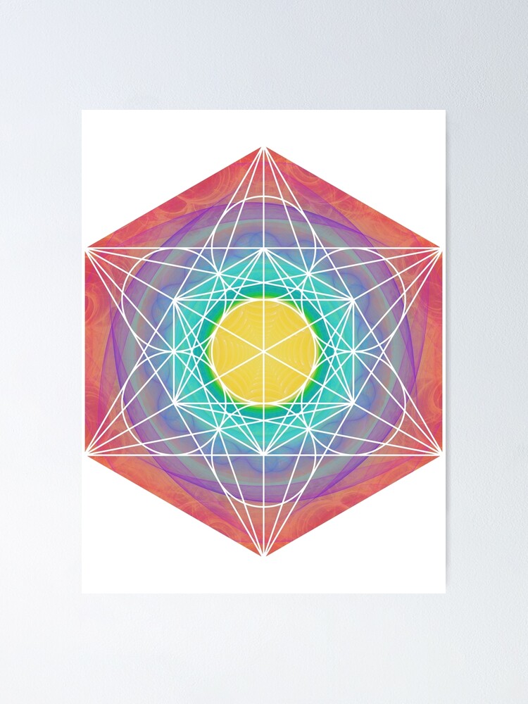 Eye Of Metatron Sacred Geometry Sticker Poster By