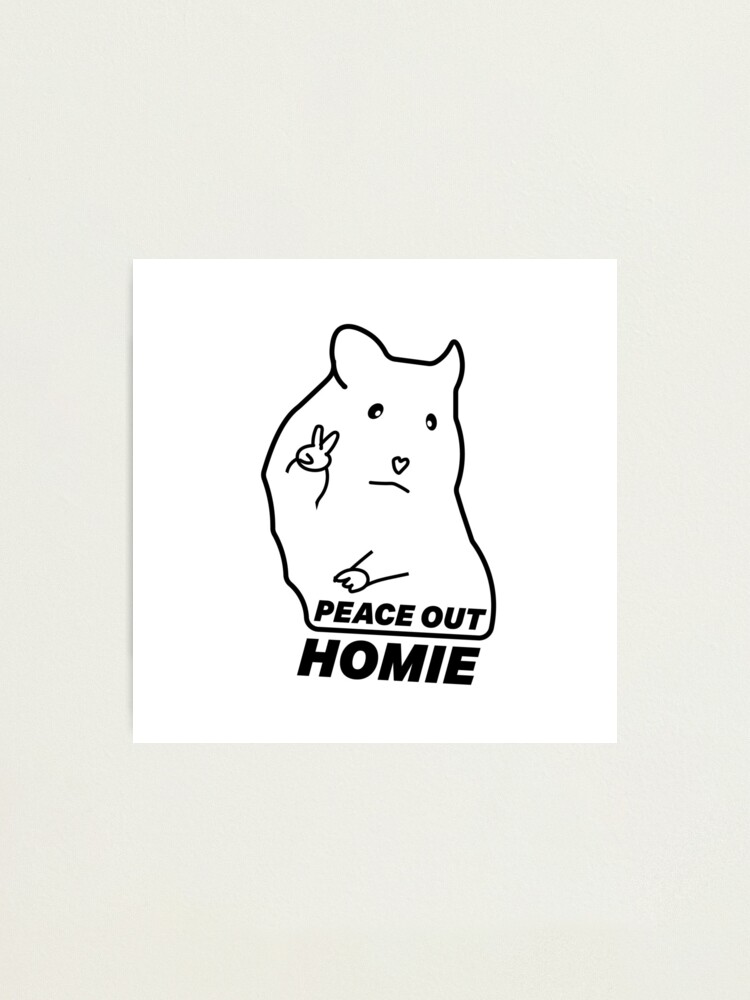 Hamster Peace Sign Meme Photographic Print For Sale By Trinh Redbubble