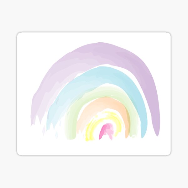 Watercolor Rainbow Sticker For Sale By Seobox Redbubble