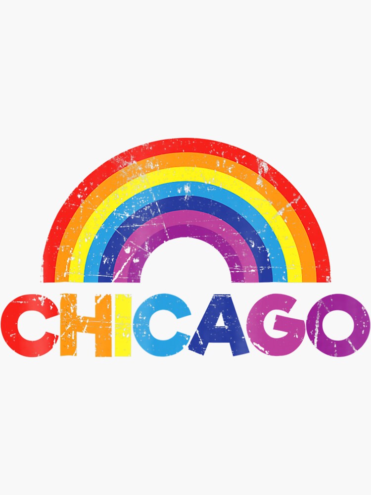 Chicago Rainbow Lgbt Gay Pride Parade Sticker By Foretellstore