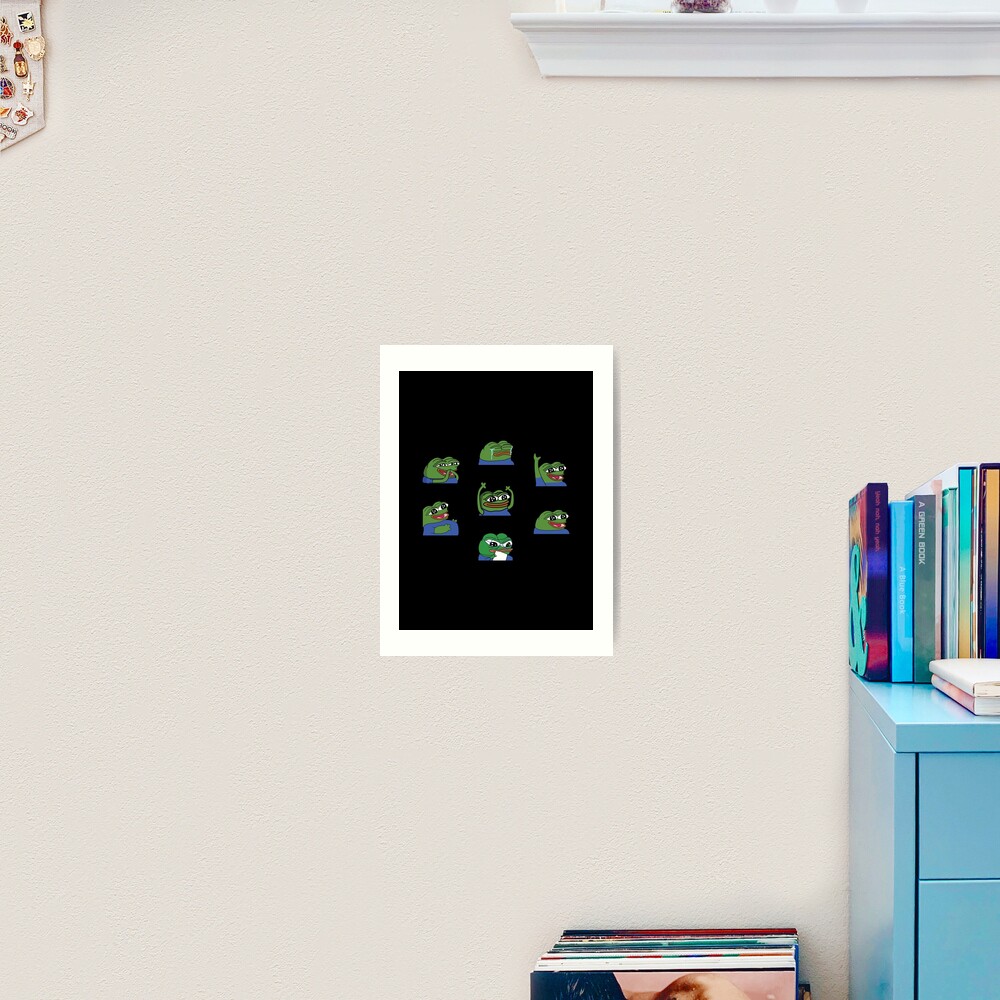 Peepo Twitch Emotes Pack Art Print For Sale By Olddannybrown Redbubble