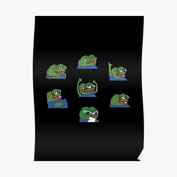 Peepo Twitch Emotes Pack Poster For Sale By Olddannybrown Redbubble