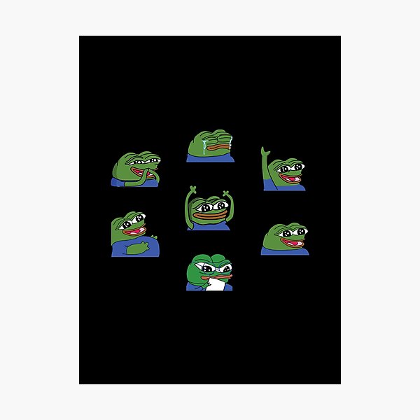 Peepo Twitch Emotes Pack Photographic Print For Sale By OldDannyBrown Redbubble