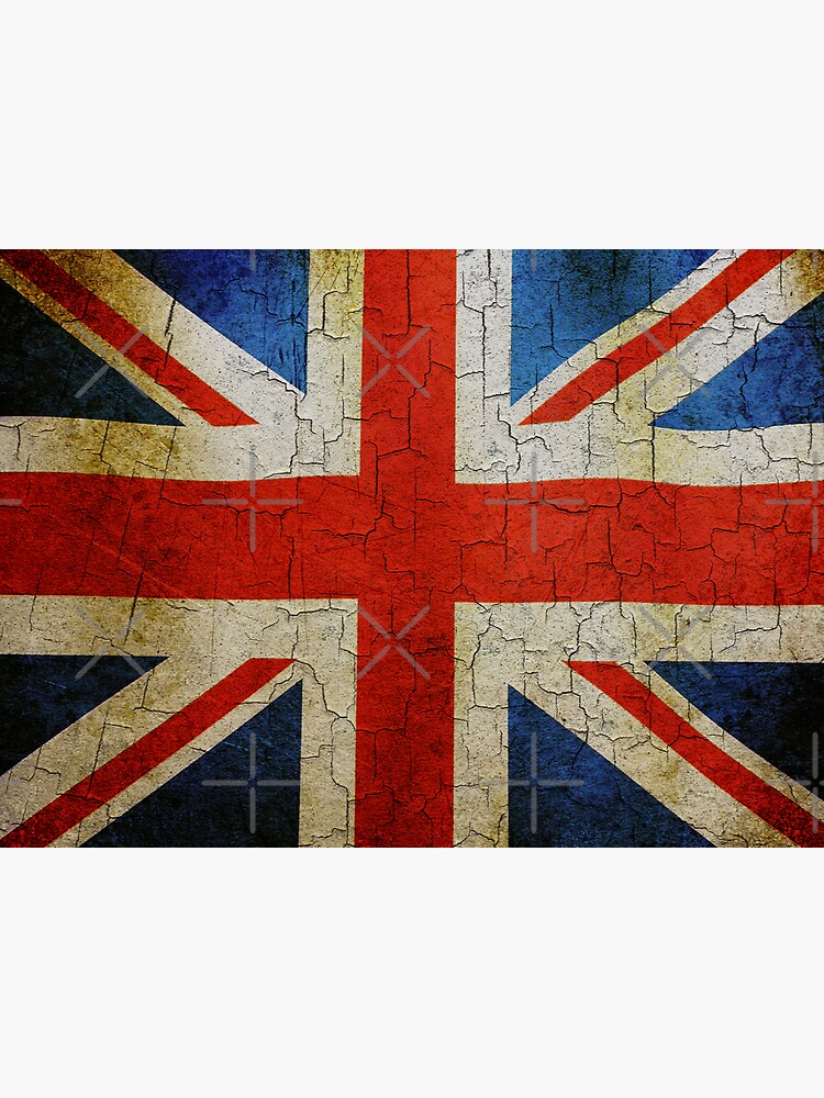 Cracked UK Union Jack Flag Sticker For Sale By Steveball Redbubble