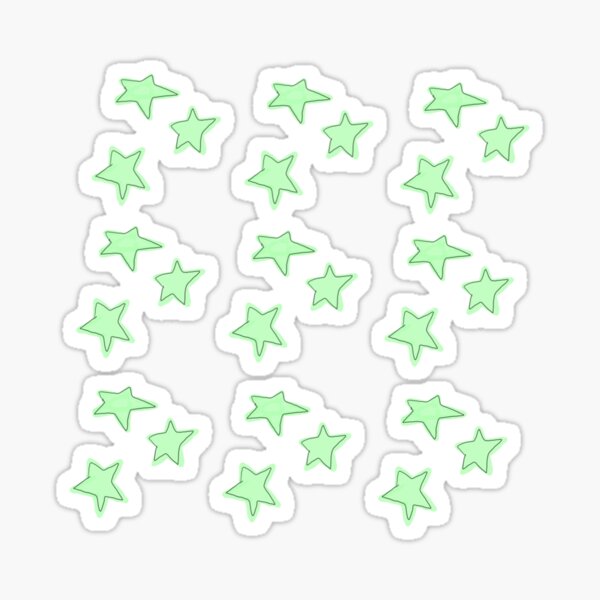 Mini Green Stars Sticker For Sale By Kaitlyn E Redbubble