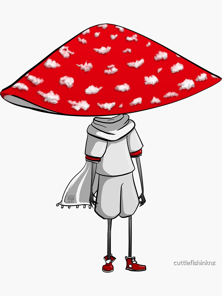 Amanita Muscaria Sticker For Sale By Cuttlefishinknz Redbubble