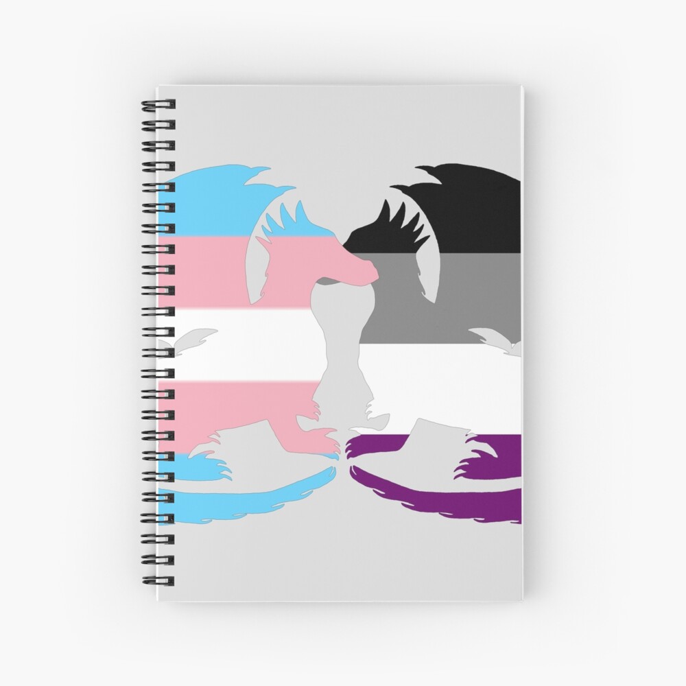 Trans Ace Pride Dragons Spiral Notebook By Shaneisadragon Redbubble