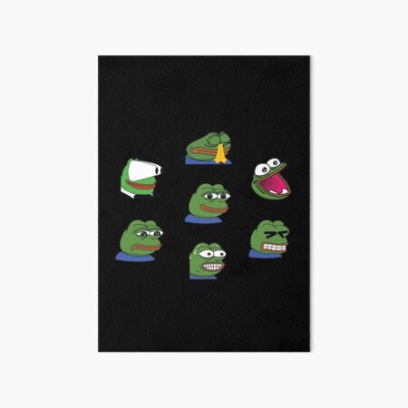 Pepe Twitch Emotes Pack Art Board Print For Sale By Olddannybrown Redbubble