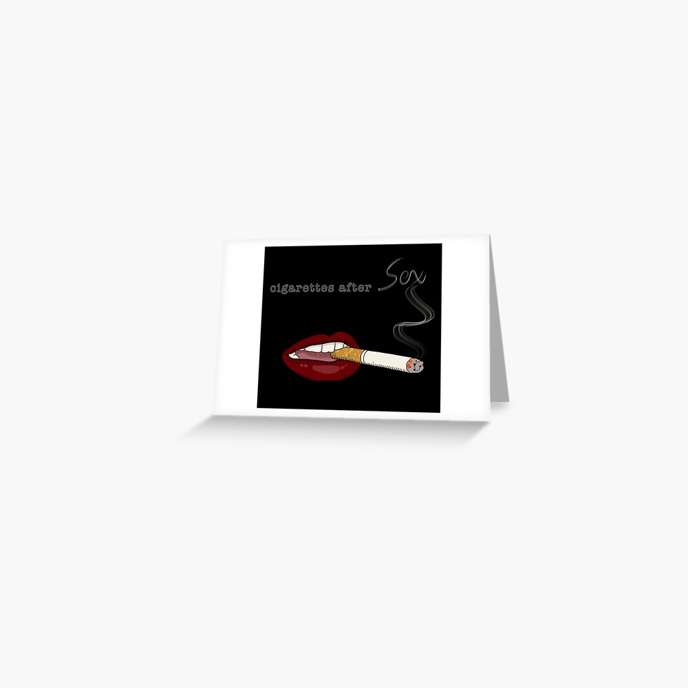 Cigarettes After Sex Logo Fan Art Black Greeting Card By