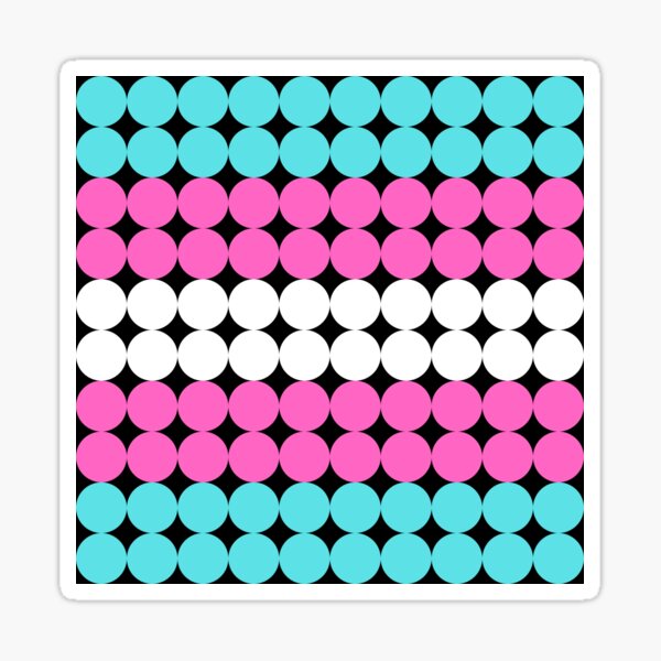 Pride Flag Dots Trans Sticker By Thesassypanda Redbubble