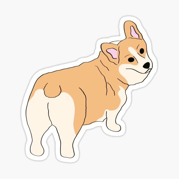 Corgi Butt Sticker For Sale By AnnieGetYourPen Redbubble