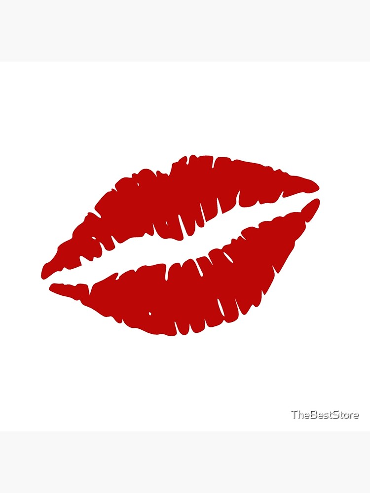 Big Red Lips Poster By TheBestStore Redbubble