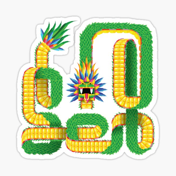 La Serpiente Emplumada Ii Sticker For Sale By Viejomar Redbubble