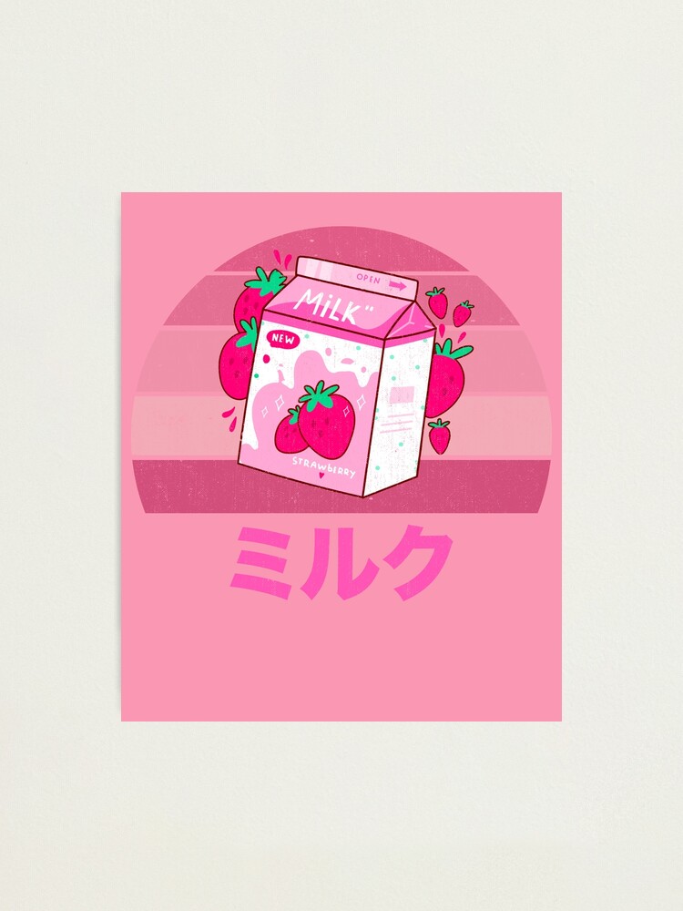 Otaku Anime Milkshake Retro 90s Japanese Kawaii Strawberry Milk Shake