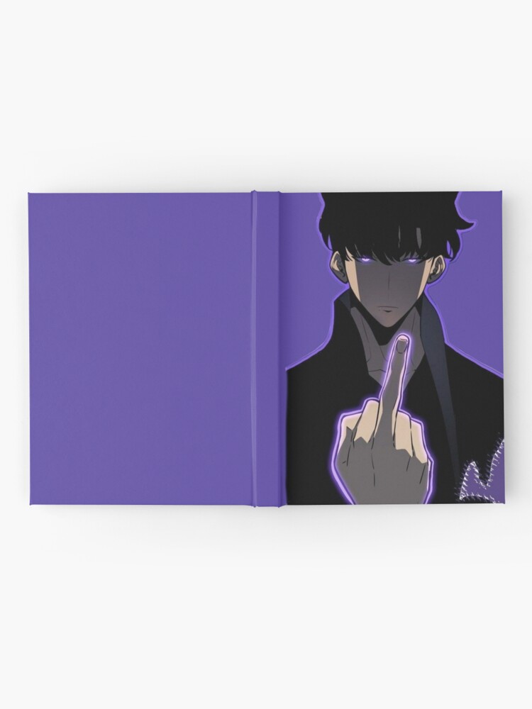 Solo Leveling Sung Jin Woo Middle Finger Hardcover Journal For Sale