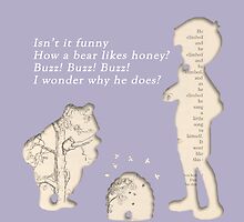 Winnie The Pooh Book Print by DOOLALLY