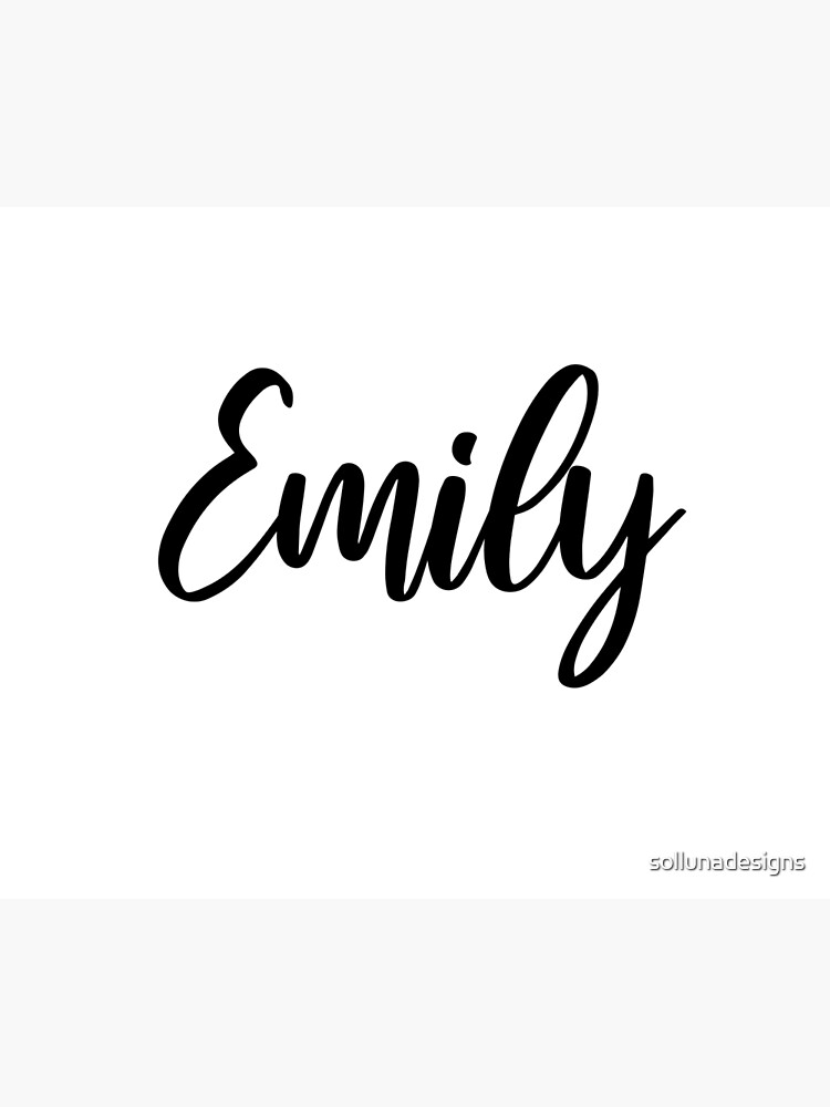 Emily Name Handwriting Calligraphy Poster For Sale By Sollunadesigns