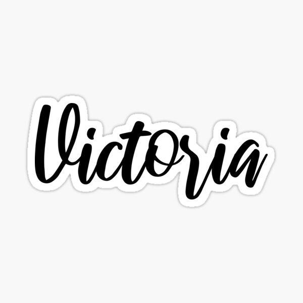 Victoria Name Handwriting Calligraphy Sticker For Sale By