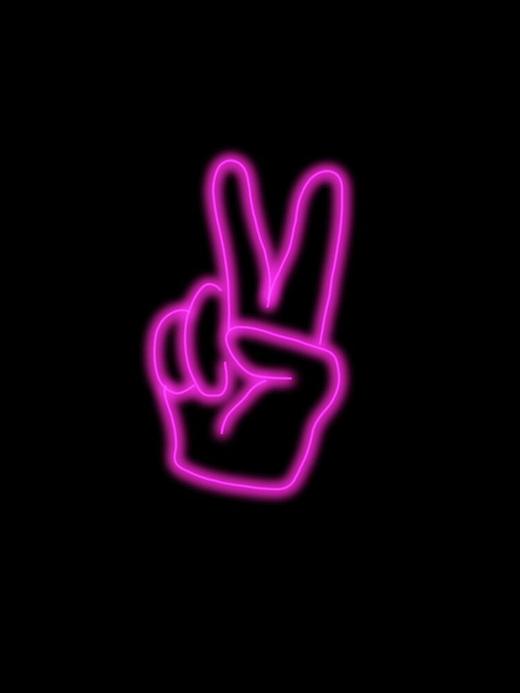 Neon Peace Sign Sticker For Sale By RooRoo23 Redbubble